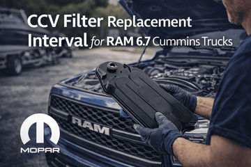 How often should the CCV filter be replaced?