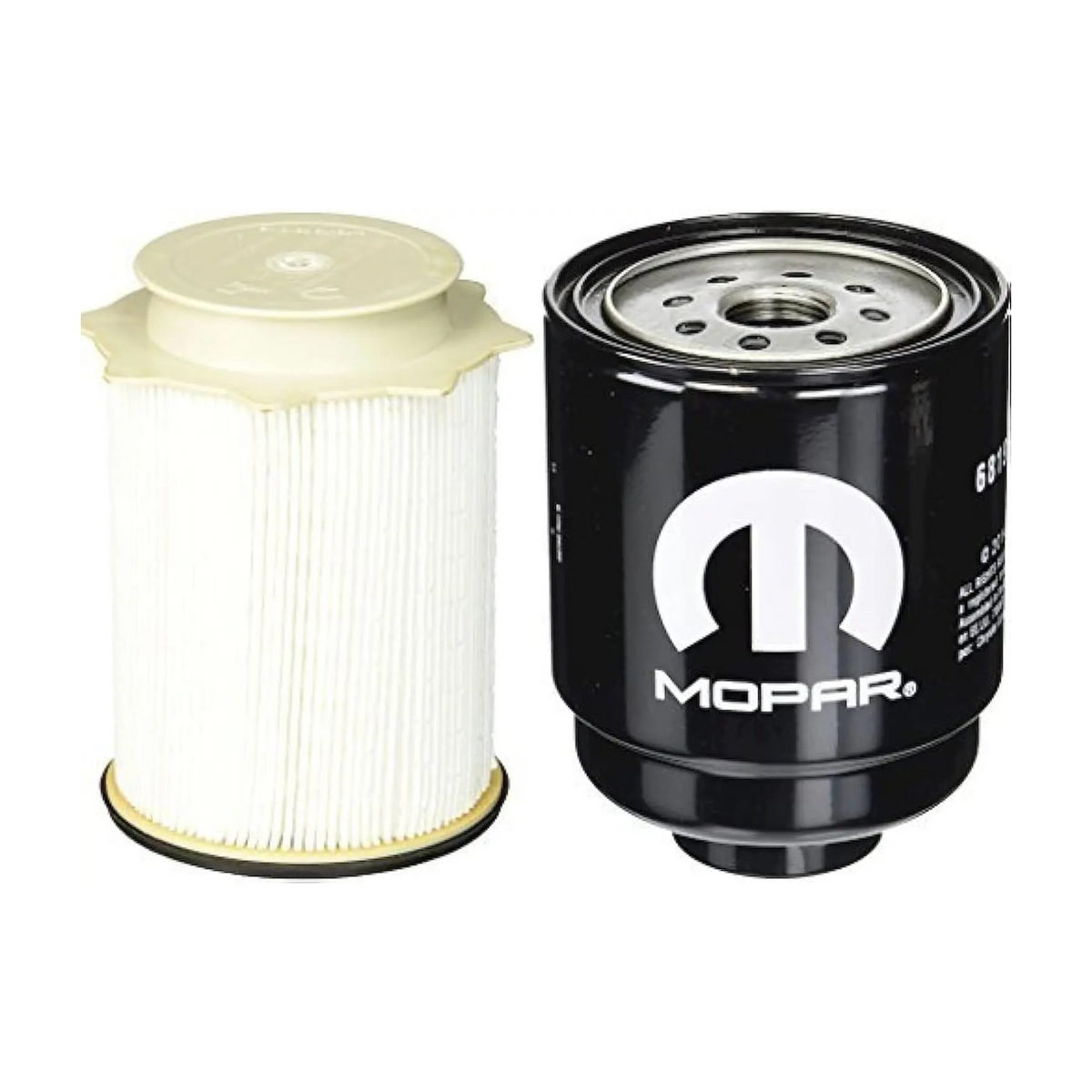 Premium OEM Fuel Filters for 6.7L Cummins Turbo Diesel - Front and rear filters designed for optimal performance.