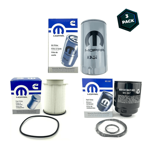 6.7 Cummins Mopar Fuel Filter Set – 3 - Pack OEM Replacement - Mopar Truck Filters