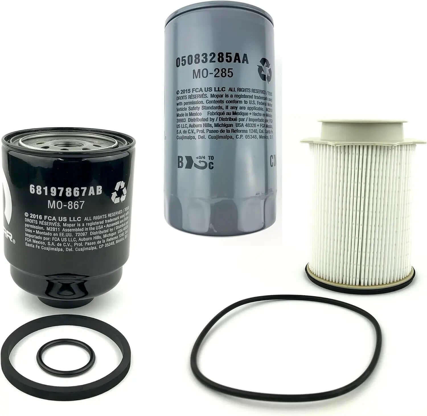 6.7 Cummins Mopar Fuel Filter Set – 3 - Pack OEM Replacement - Mopar Truck Filters